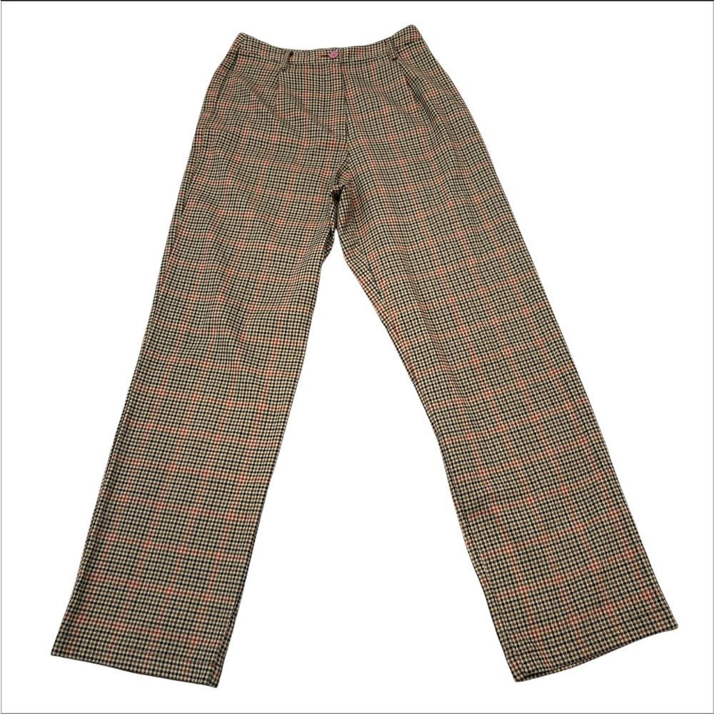 John Galt Brandy Melville Brown Orange Plaid Academia Pants Estimated Size S